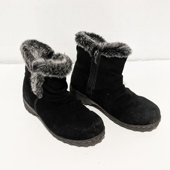 Khombu lisa Black leather ankle boots size 6 - Picture 5 of 5